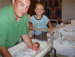 Maggie Grace Lattimore, Born 11 January 2006 with father Cameron and son Tom